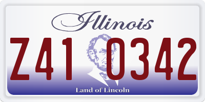 IL license plate Z410342