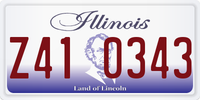 IL license plate Z410343