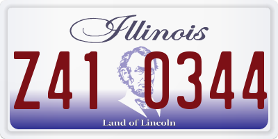 IL license plate Z410344