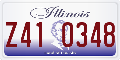 IL license plate Z410348