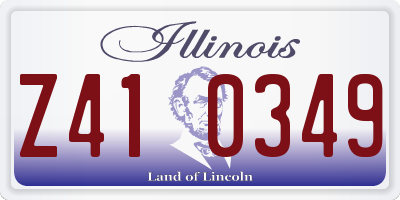 IL license plate Z410349