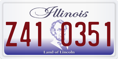 IL license plate Z410351