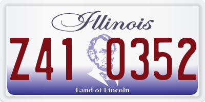 IL license plate Z410352