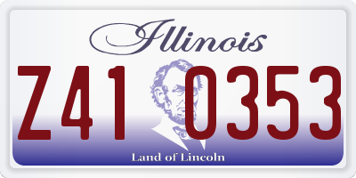 IL license plate Z410353