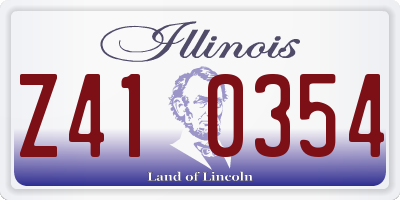 IL license plate Z410354