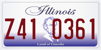 IL license plate Z410361