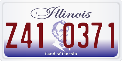 IL license plate Z410371