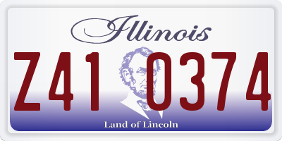 IL license plate Z410374