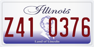 IL license plate Z410376