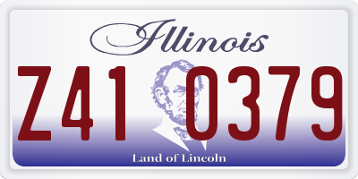 IL license plate Z410379