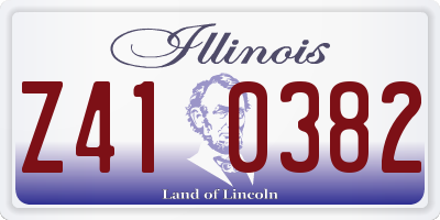 IL license plate Z410382