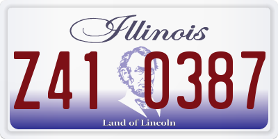 IL license plate Z410387