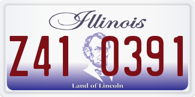 IL license plate Z410391