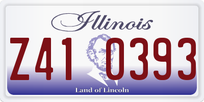 IL license plate Z410393