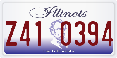 IL license plate Z410394