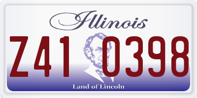 IL license plate Z410398