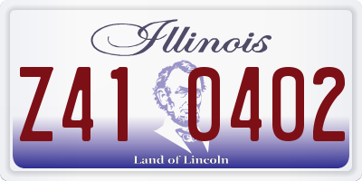 IL license plate Z410402