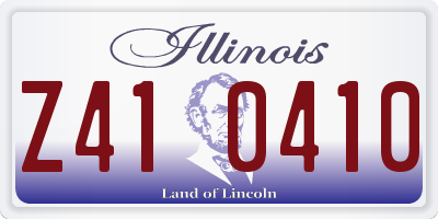 IL license plate Z410410