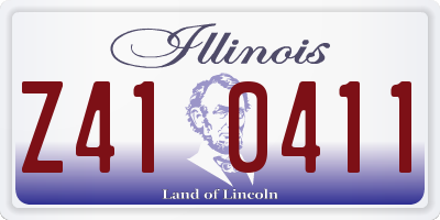 IL license plate Z410411