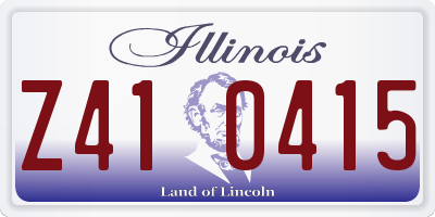 IL license plate Z410415