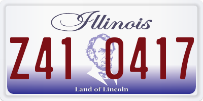 IL license plate Z410417