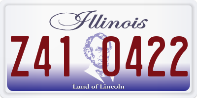 IL license plate Z410422