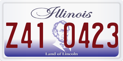 IL license plate Z410423