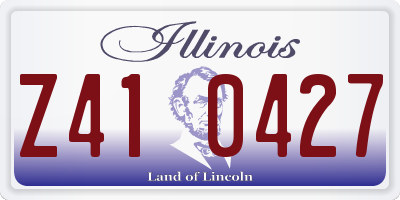 IL license plate Z410427