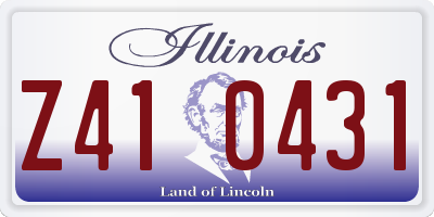 IL license plate Z410431