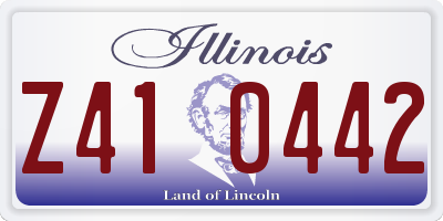 IL license plate Z410442