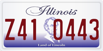 IL license plate Z410443