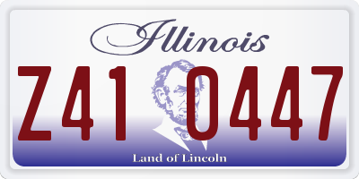 IL license plate Z410447