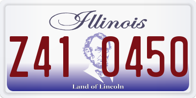 IL license plate Z410450