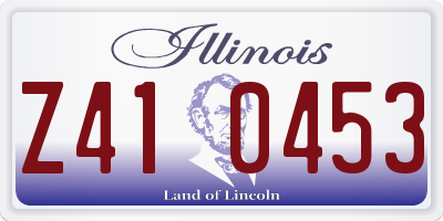 IL license plate Z410453