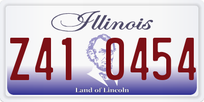 IL license plate Z410454