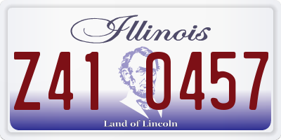 IL license plate Z410457