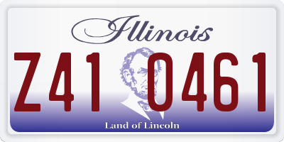IL license plate Z410461