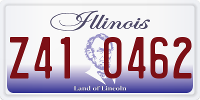 IL license plate Z410462