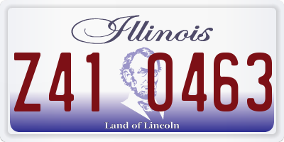 IL license plate Z410463