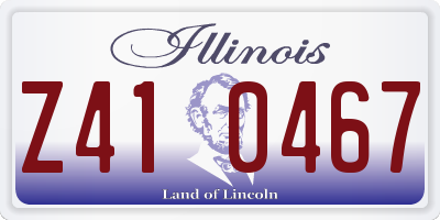 IL license plate Z410467