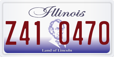 IL license plate Z410470