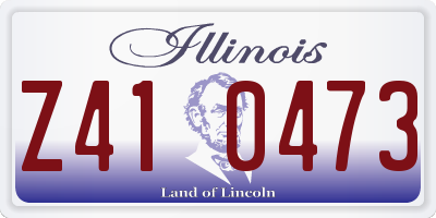 IL license plate Z410473