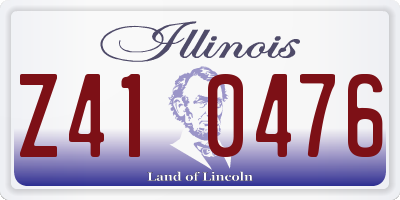 IL license plate Z410476