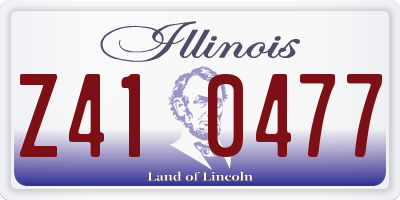 IL license plate Z410477