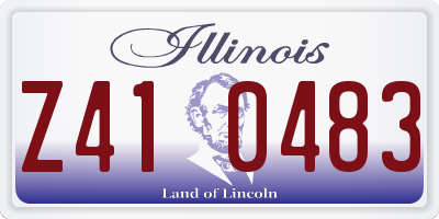 IL license plate Z410483