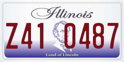 IL license plate Z410487