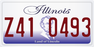 IL license plate Z410493
