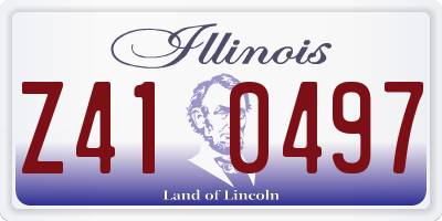 IL license plate Z410497