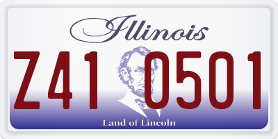 IL license plate Z410501