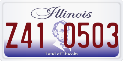IL license plate Z410503